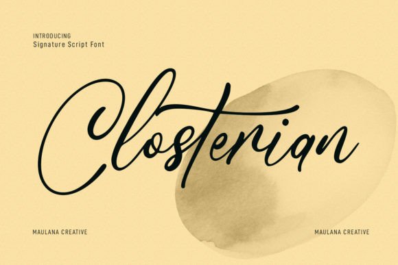 Closterian: A Script Font That Elevates Campaign Design