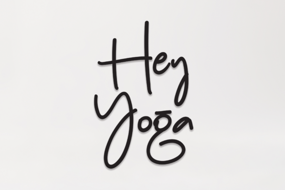 Hey Yoga Font: A Polished Script for Small Business Branding