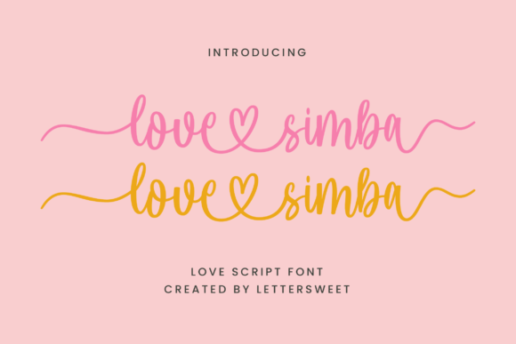 Love Simba: A Flowing Typeface for Elegant Brand Identity