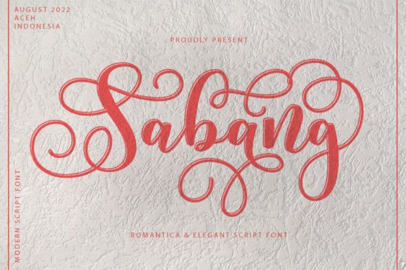 Sabang: A Romantic Script Font for Branding Projects