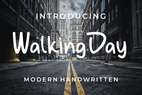 Walking Day Font: A Handwritten Typeface for Makers
